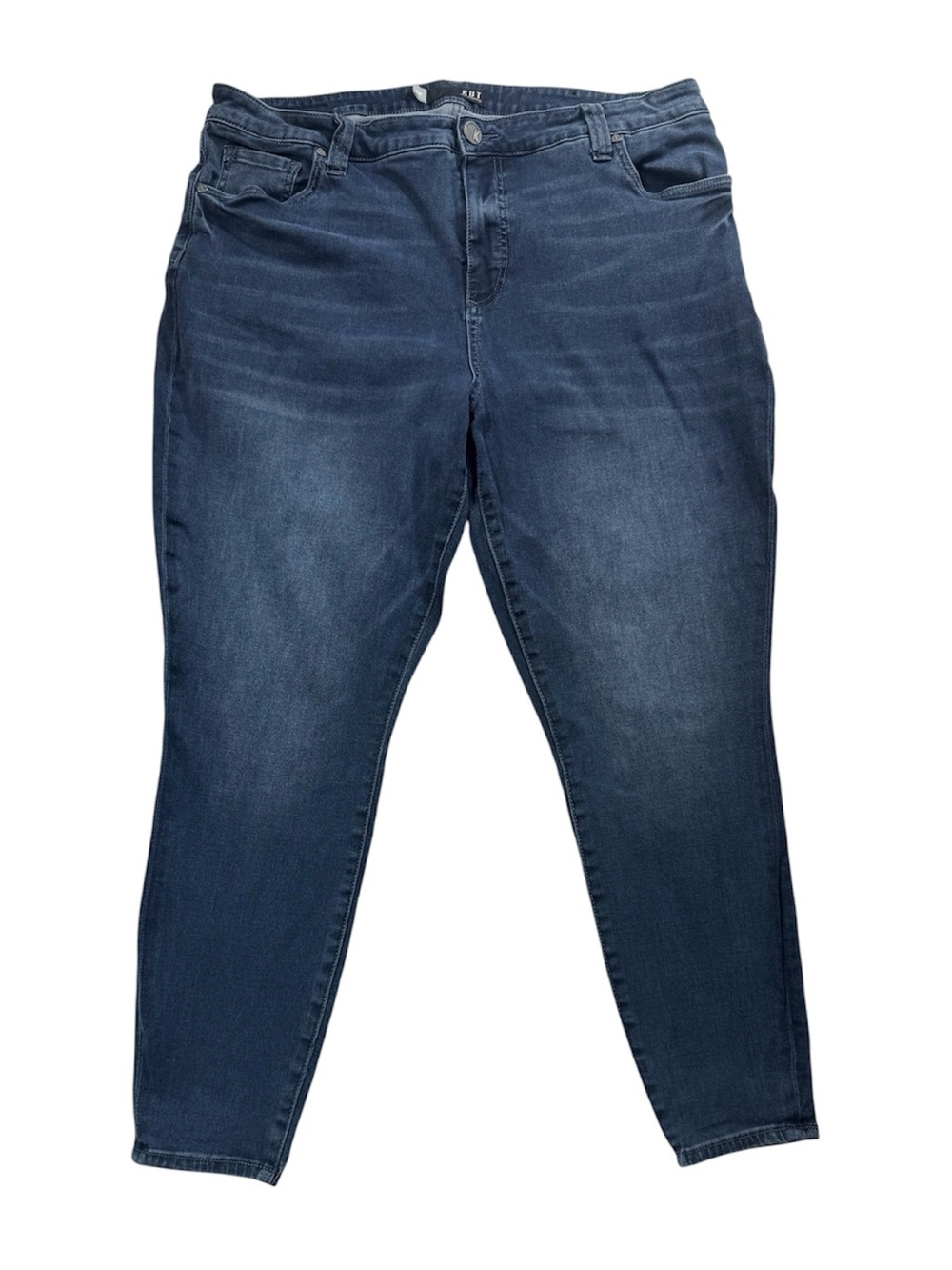 KUT From The Kloth Donna High Rise Ankle Skinny Jeans 18W Dark Wash Stretch